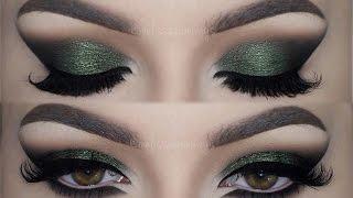   Olive Green Cat Smokey Eyes  Make Up Tutorial | Melissa Samways