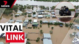 Queensland's longest highway reopens amid devastating floods | 7NEWS