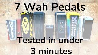 Best Wah! 7 Wah Pedals Tested in Under 3 Minutes, Test with No Talking!