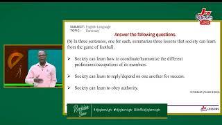 SHS Revision Show - ENGLISH LANGUAGE SUMMARY- (29- 05 - 23)