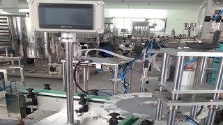 filling capping labeling automated for 5-100ml medical tubes remplissage étiquetage plafonnement