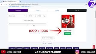 Resize image to 1000 x 1000 pixels in size online for free