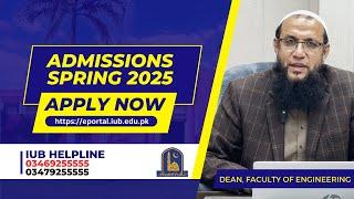 IUB Admission Drive Spring 2025 | Message of Dean Faculty of Engineering & Technology | IUB