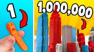 1 to 1,000,000 Piece Lego Builds!