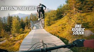 The BEST FLOW TRAIL EVER? Over 100 BERMS! Bike Republic Sölden Gahe Line