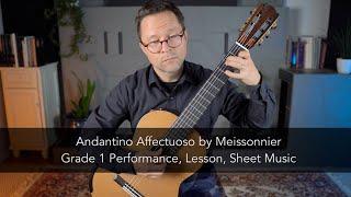 Andantino Affectuoso by Meissonnier and Lesson for Classical Guitar