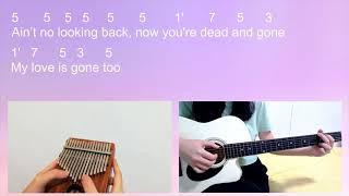 Rosé - Gone kalimba easy tutorial with notes