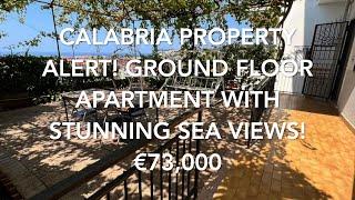 Calabria Property Alert! Ground Floor Scalea Apartment with Sea Views and Terrace €73,000