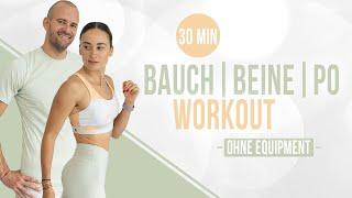 BAUCH BEINE PO Workout für Zuhause | 30 Min | Für Anfänger & Profis | HIIT Training | NO EQUIPMENT