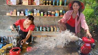 Genius girl. Repairing and restoring 4-stroke water pump engines, helping farmers.