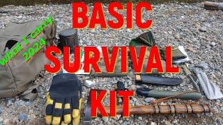 Basic Survival Kit for Wilderness EDC or Bushcraft