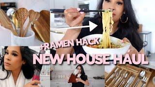 New House Haul! Kitchen Haul, Ramen Hack, Patio Update! - VLOG MissLizHeart