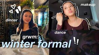 GRWM: WINTER FORMAL️ || makeup, salon, dinner & dance