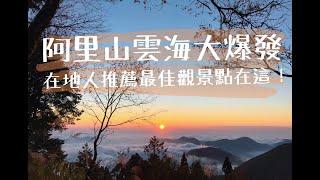 【Vlog】雲海大爆發！在地嚮導帶路，來這裡看360度零死角雲海！(阿里山、雲海、日出、奮起湖、落日、阿里山森林遊樂園區、神木、沼平車站)