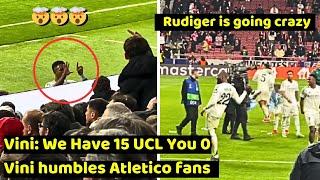 Vinicius JR humble reaction to the Ateltico fans in Atletico Madrid Vs Real Madrid