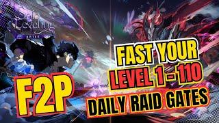 Solo Leveling Arise  ~ FAST YOUR LVL 1-110 ~ DAILY RAID GATES