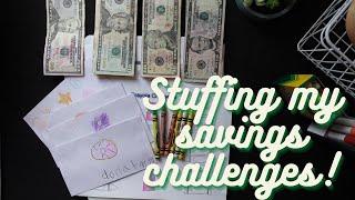 Stuffing My Savings Challenges: Crayola, Nickel, and 100 Envelope!!