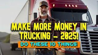 Truckers, Want to Make More Money in 2025? Do These 10 Things!