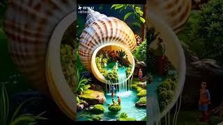 "Chhota Aadmi Aur Bada Sapna – Nature Inside a Shell#ai #pigeon #banana #train