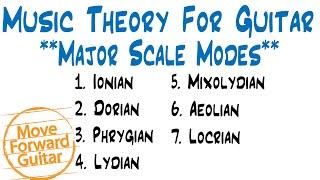 Music Theory for Guitar - Major Scale Modes