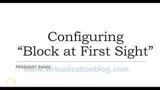 Configuring Block at First Sight on Windows 10