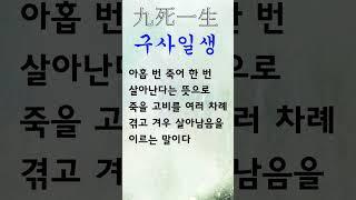 유익한 한줄기 고사성어 구사일생