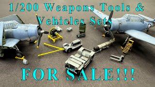 1/200 Vehicles, Weapons, Tools & Equipment Sets