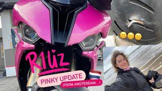 R1Liz - Pinky Update from Amsterdam - Irritable S1000RR (Also aRRctic Adventure Part 1)