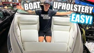 Reupholstering The Front Of My Boat! I Learned How To Sew!