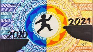 Mandala art | Happy New Year | New Year special art | zentangle art | by Mishi