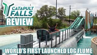 Catapult Falls Review, SeaWorld San Antonio Intamin Water Ride | World's First Launched Log Flume