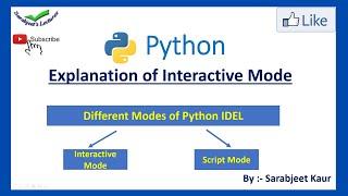 How to work in  python Idel using interactive mode / Explanation of Interactive mode