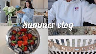 SUMMER VLOG: nursery updates, 4th of July on cape cod, home goods & grocery haul + Sunday reset