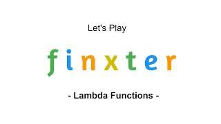 Let's Play Finxter - The Lambda Function in Python