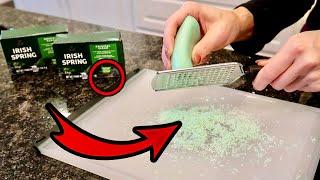 Shred IRISH SPRING with a CHEESE GRATER!  (amazingly genius Dollar Tree hack + Amazon Favorites)