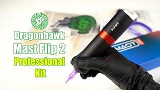 Tattoo Kit | Dragonhawk Mast Flip 2 Machine Pen Wireless Professional Bundle