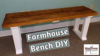 Farmhouse Bench | Modern Farmhouse DIY Decor