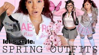 SPRING OUTFIT IDEAS  *office siren/kawaii/pinterest aesthetic*