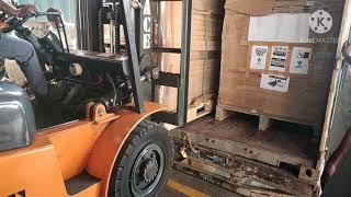 40 Feet container loading/ idea and trick of loading / forklift idea