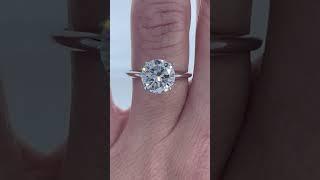 $11,500 2.38CTW Round Brilliant Earth Mined Diamond Engagement Ring GIA Certified LCRings.com