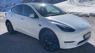 Tesla Model Y LR, Langstrecke und Gebirge