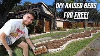 How to Build Raised Garden Beds for FREE! Easy DIY Yard Makeover!