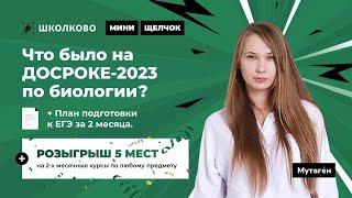 Что было на ДОСРОКЕ-2023 по биологии? + План подготовки к ЕГЭ за 2 месяца|РОЗЫГРЫШ