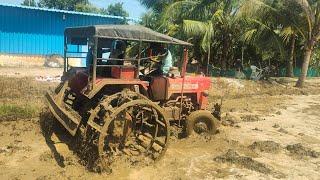 Mahindra 575 di tractor cage wheel  performance in riceland fully working on L3 gear and 1500 RPM