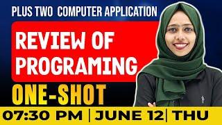 Plus Two Computer Application | Review Of Programming | Oneshot | Exam Winner
