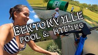 Bentonville Family Mountain Biking TRIP!!! The BEST NWA Airbnb Pool Slide?!?!