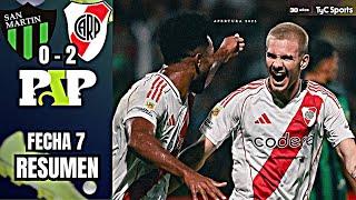 Paso a Paso San Martín (SJ) 0 vs River Plate 2 Resumen y Lo que No Viste Liga Argentina 2025