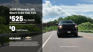 2025 Chevrolet Silverado 2FL Short Crew Cab 4x4 for $525/month #mohawkchevrolet #silverado