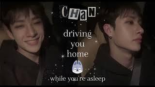 Stray Kids ASMR Bang Chan Driving You Home[rain] [voice]