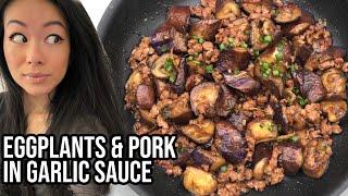  Chinese Eggplants & Minced Pork with Garlic Sauce Recipe (鱼香茄子) | RACK OF LAM